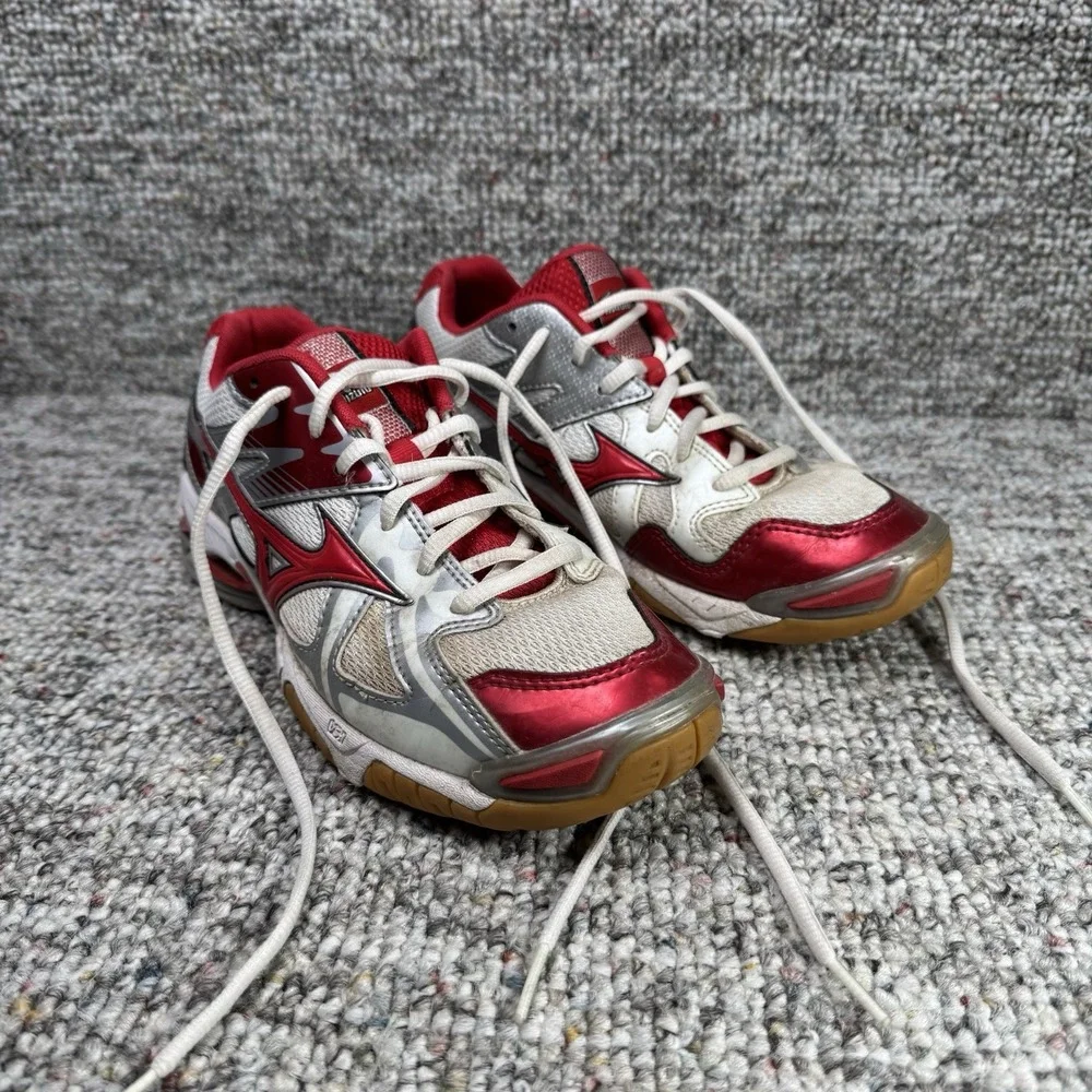 Mizuno Shoes Womens Size 8.5 Wave Bolt 4 Athletic Volleyball Red White